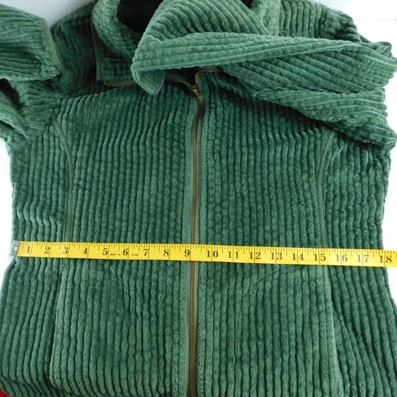 Woolrich Jacket Coat Womens Small Green Cotton Wide-Welt Corduroy Zip Fall EUC - Picture 11 of 13